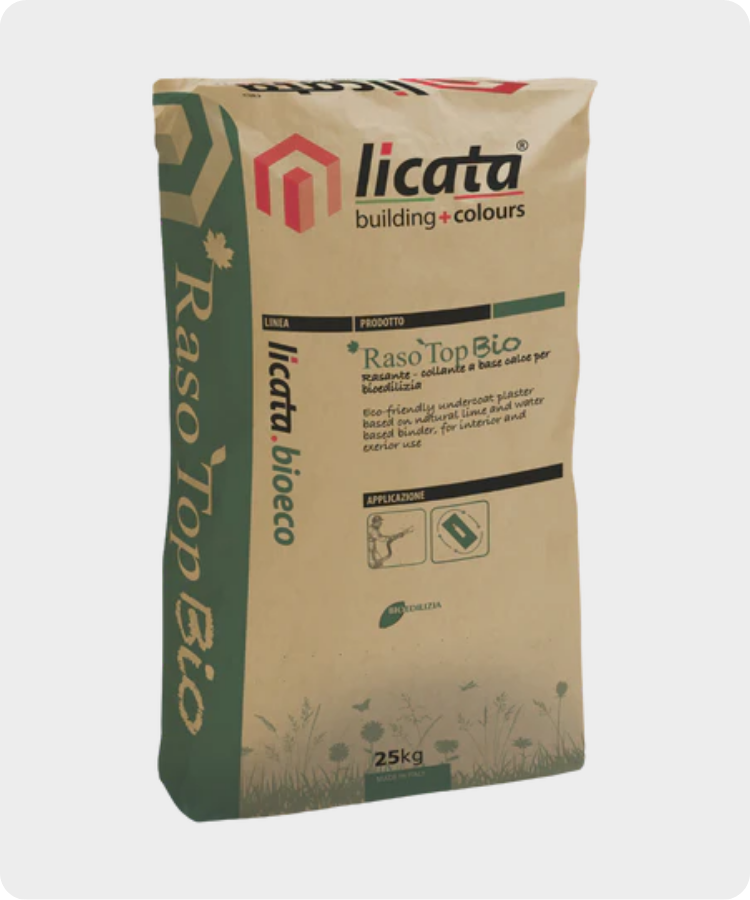 Licata Raso Top Bio NHL5 adhesive and basecoat for EWI systems
