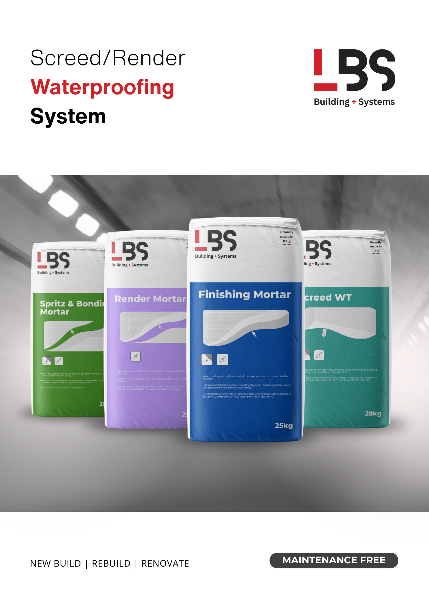 LBS RenderScreed Waterproofing System Brochure