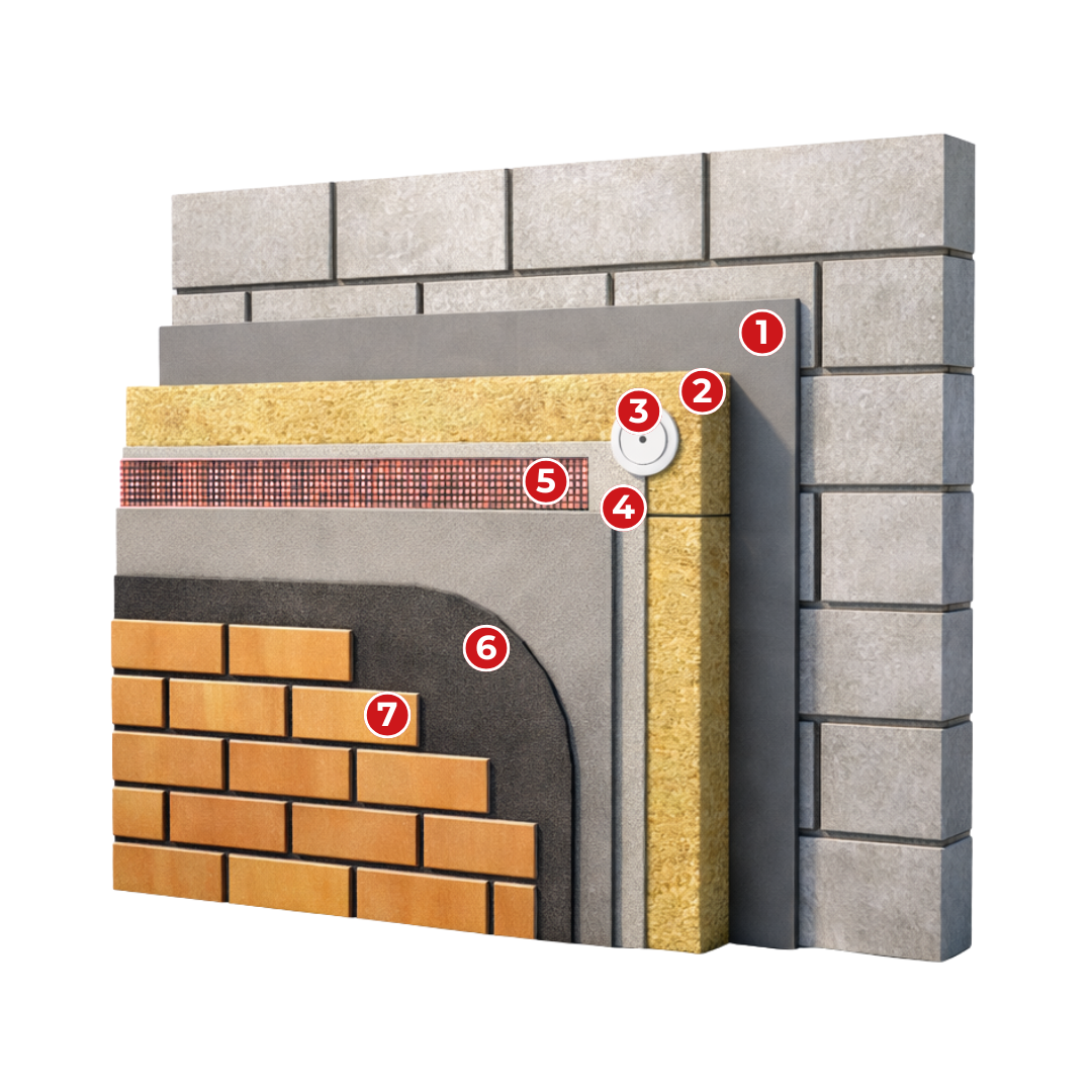 masonry mineral wool mineral brick slip system licata